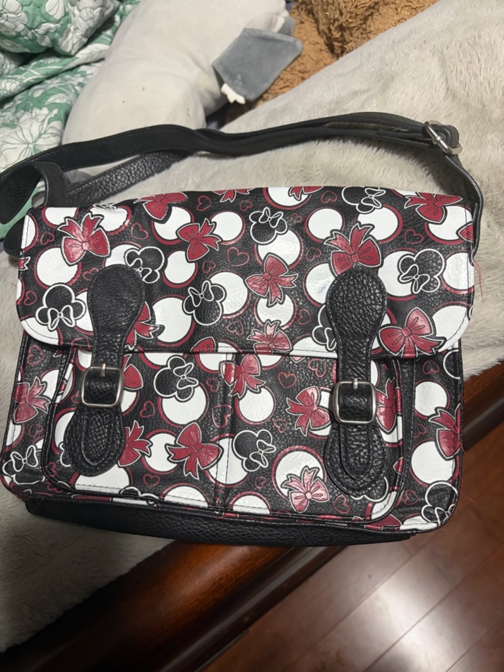 Disney Parks Minnie Mouse Authentic Originals Crossbody Hipster Bag